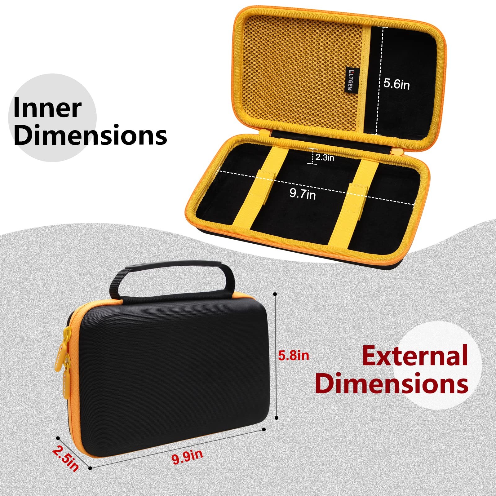 LTGEM Tester Case Compatible with Klein Tools VDV500-705 / Medium, Yellow