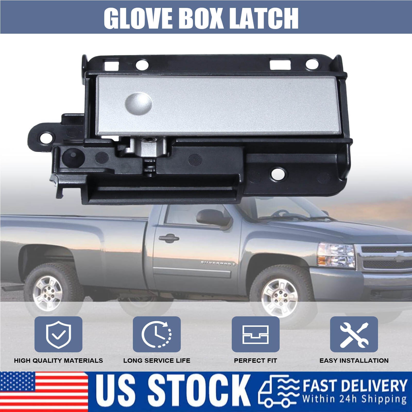 Upper Compartment Glove Box Latch Handle For Chevy 07-13 GMC Silverado Sierra