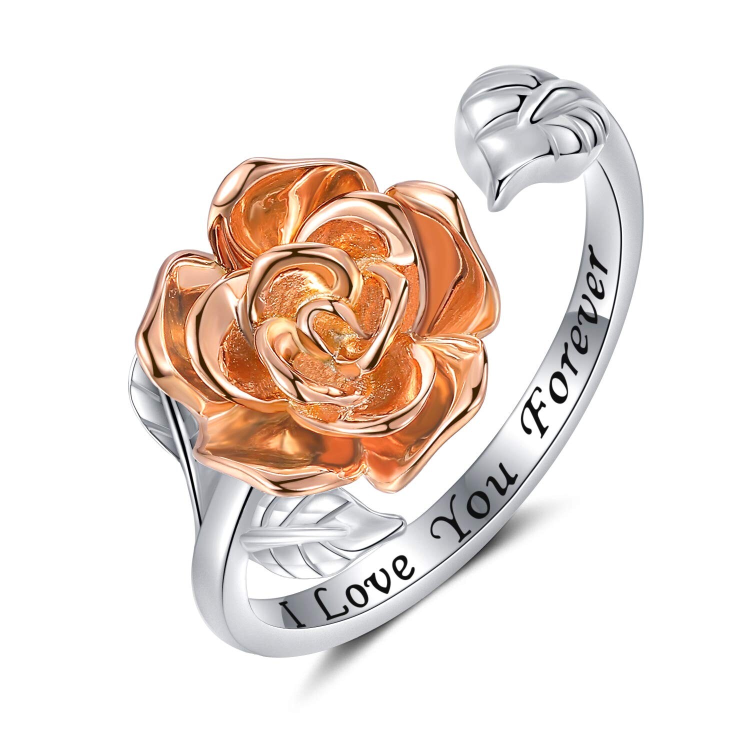 Step Forward 925 Sterling Silver Adjustable Ring for Women - Paw Rings Spoon ...