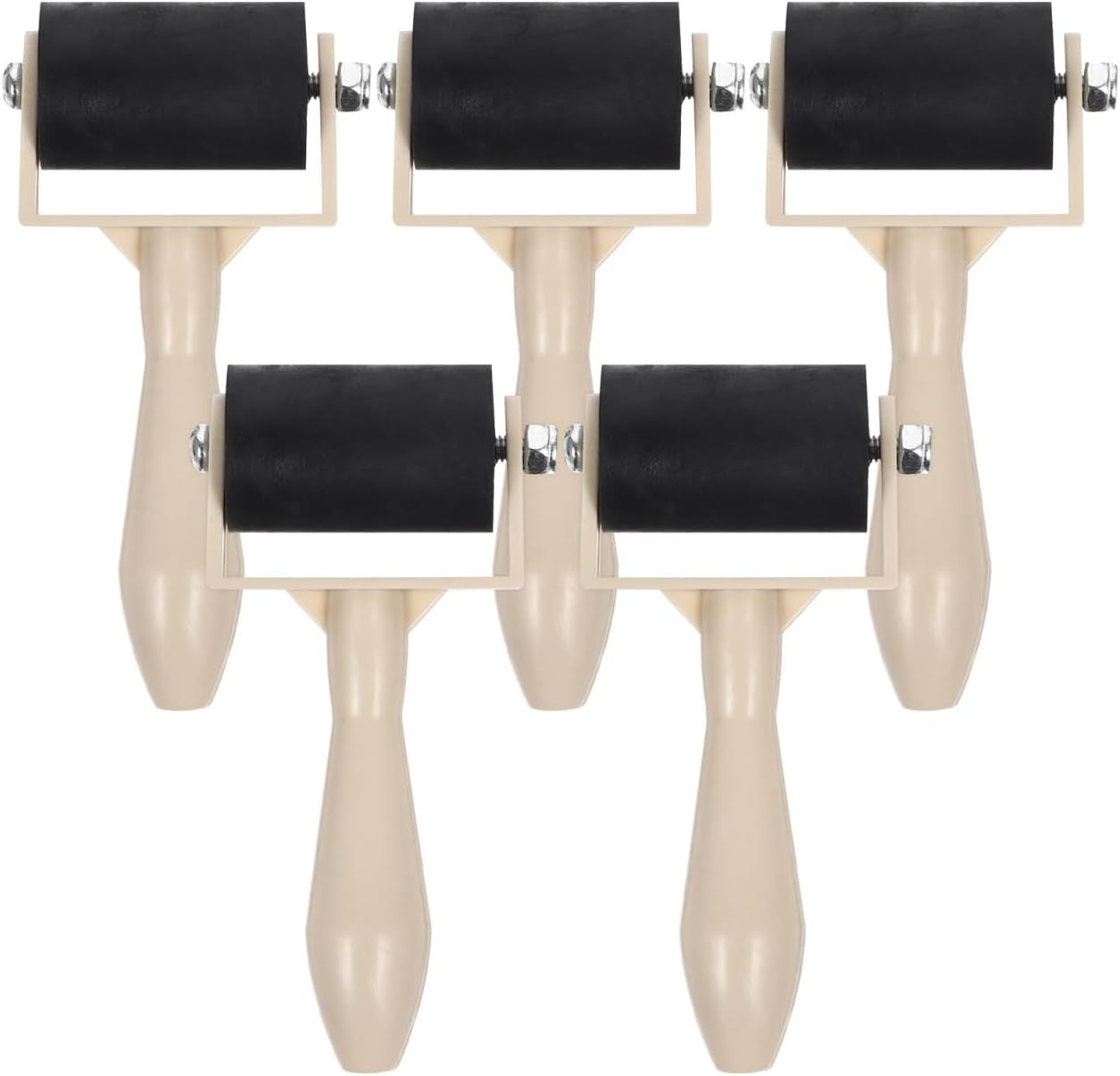 5 Pack Printmaking Roller Brayer Rubber Brayer Roller for Printmaking Printing G