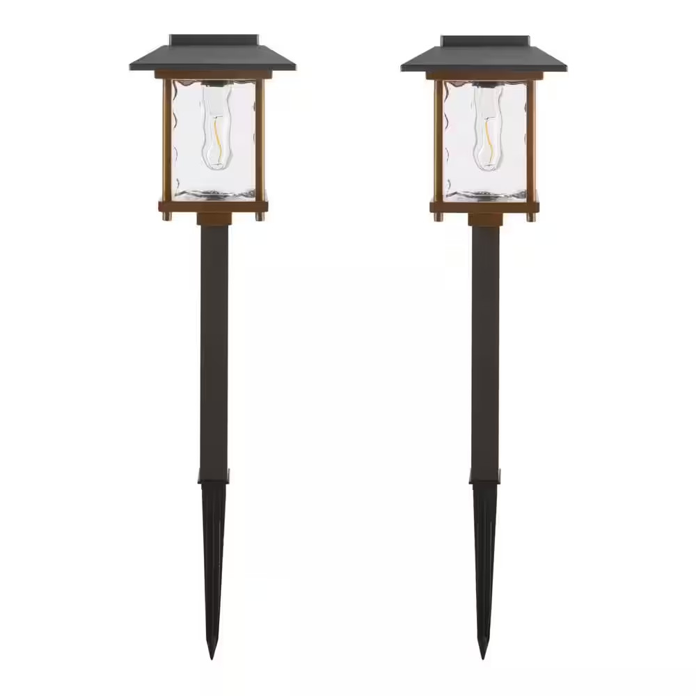 Parkwood 14 Lumen Bronze 2-Tone Finish LED Weather Resistant Outdoor Solar Path