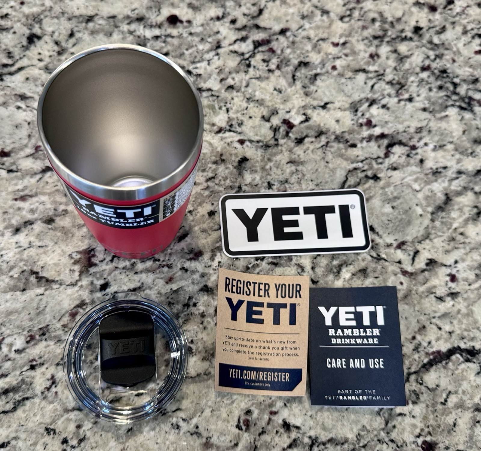 New YETI Rambler 10 oz MagSlider Lid-Rescue Red