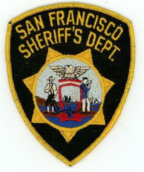 CALIFORNIA CA SAN FRANCISCO COUNTY SHERIFF DEPT SHOULDER PATCH POLICE OLD BACK