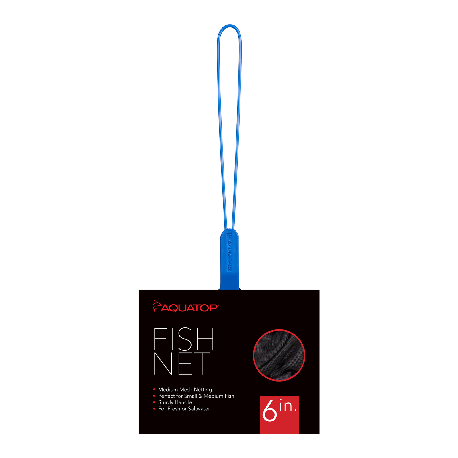 AQUATOP 6" Medium Mesh Aquarium Fish Net with 11.5-Inch Handle