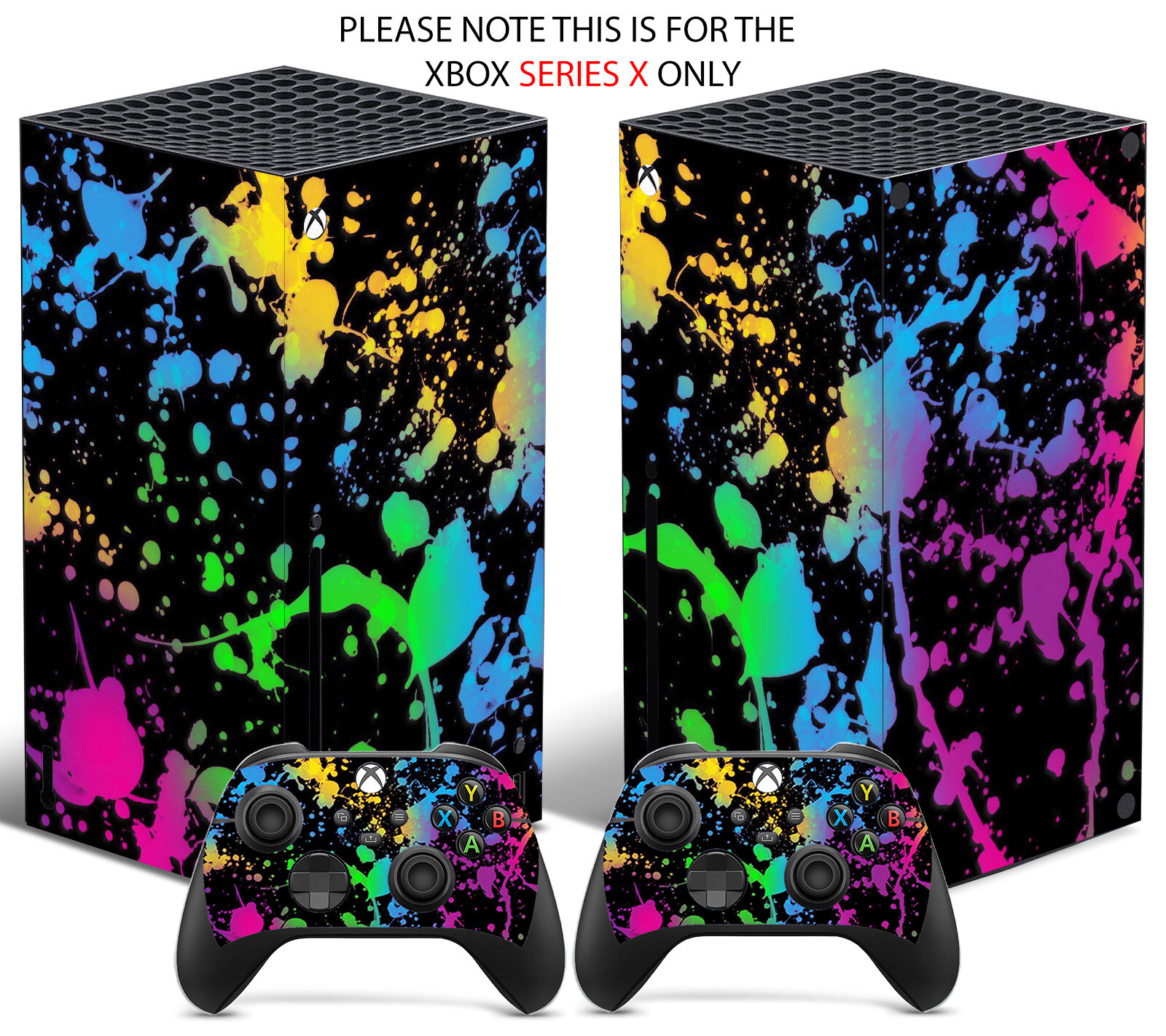 PAINT SPLAT Xbox SERIES X Skin Decal Vinyl Console Wrap