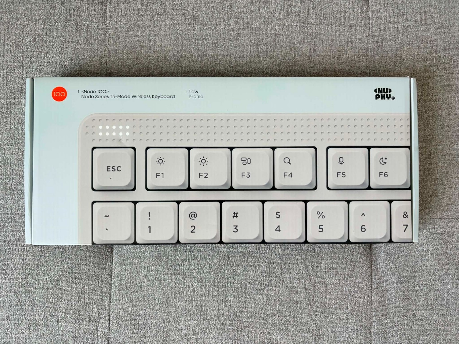 Nuphy Node100 Mechanical Keyboard Lunar White, Blush Nano Switches, Low Profile
