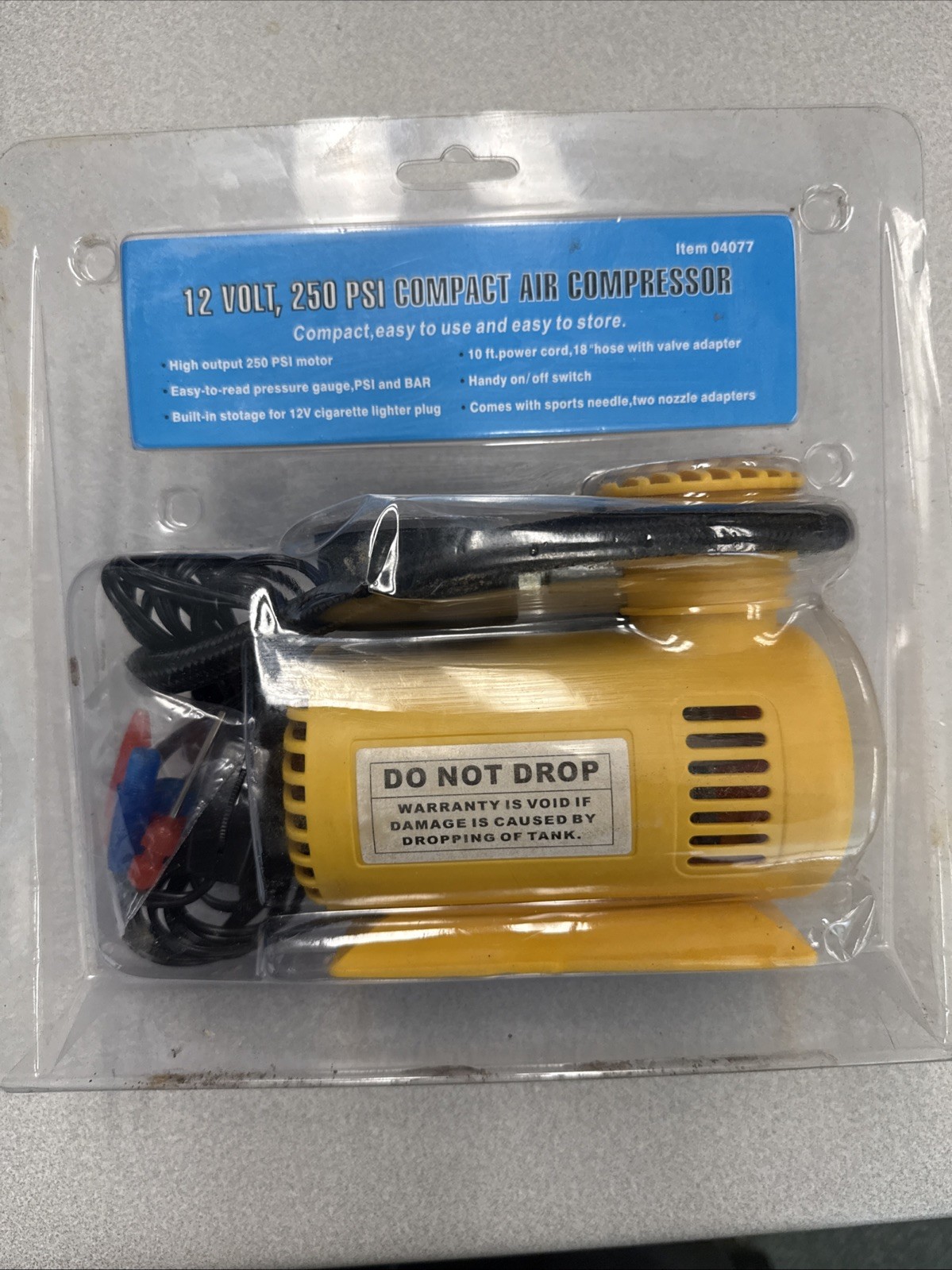 Air Compressor 250PSI Portable Compact 12v item 04077