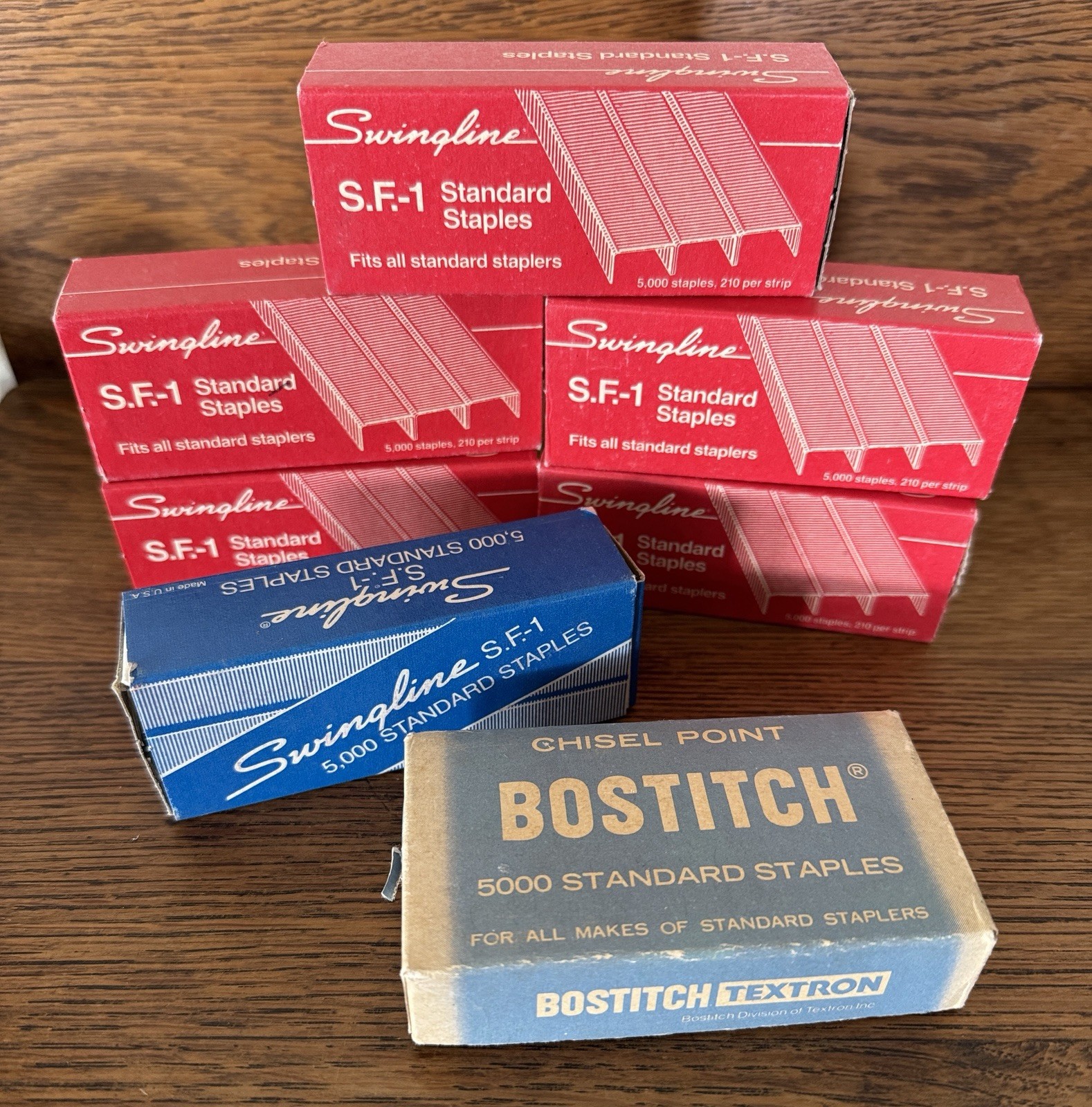 Vintage Swingline SF-1 & Bostitch Staples Lot 7 Boxes Standard 1/4" Made In USA