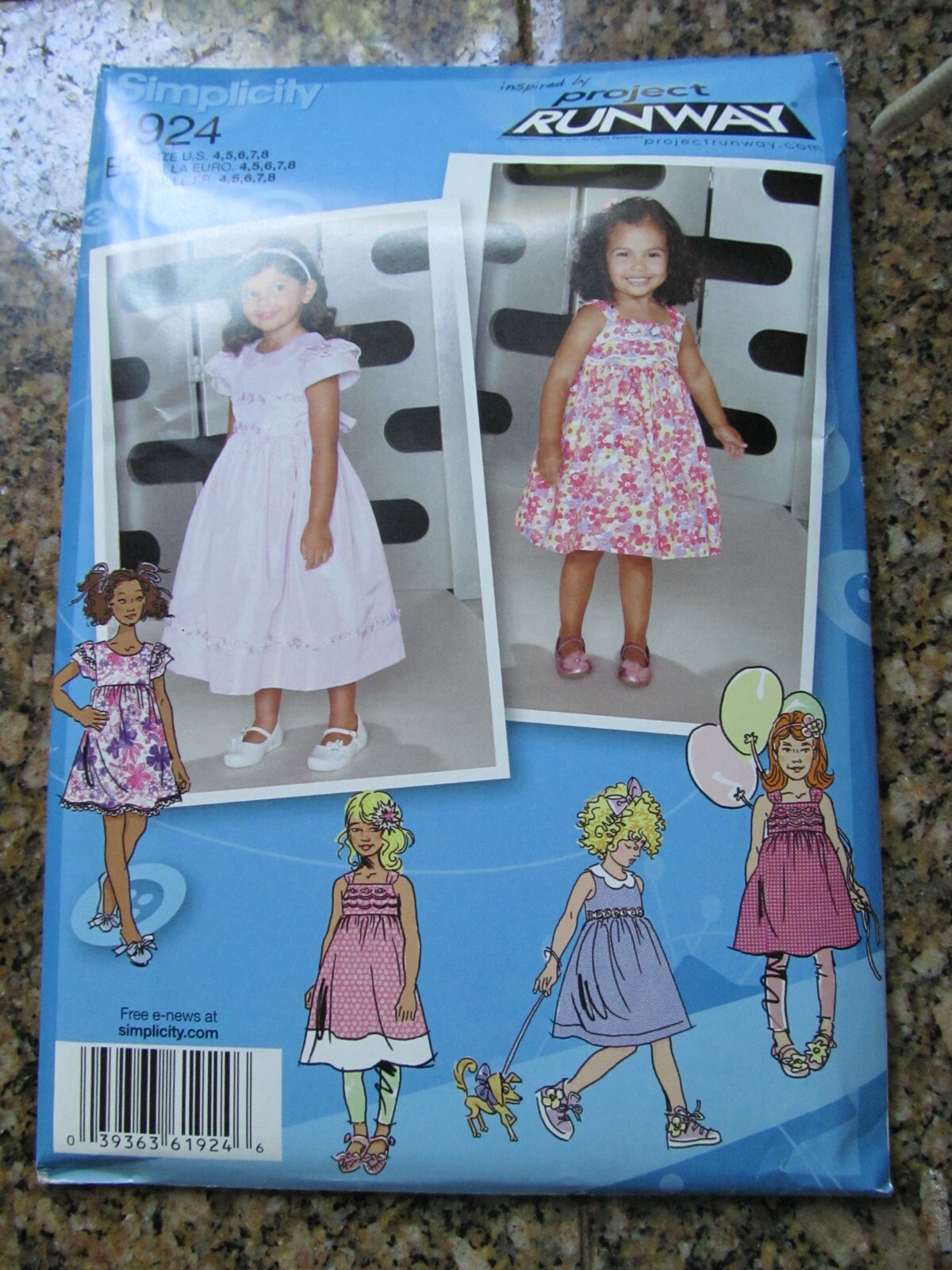 *Simplicity # 1924 Project Runway Dress with Variations Pattern Sz 4-8 UC