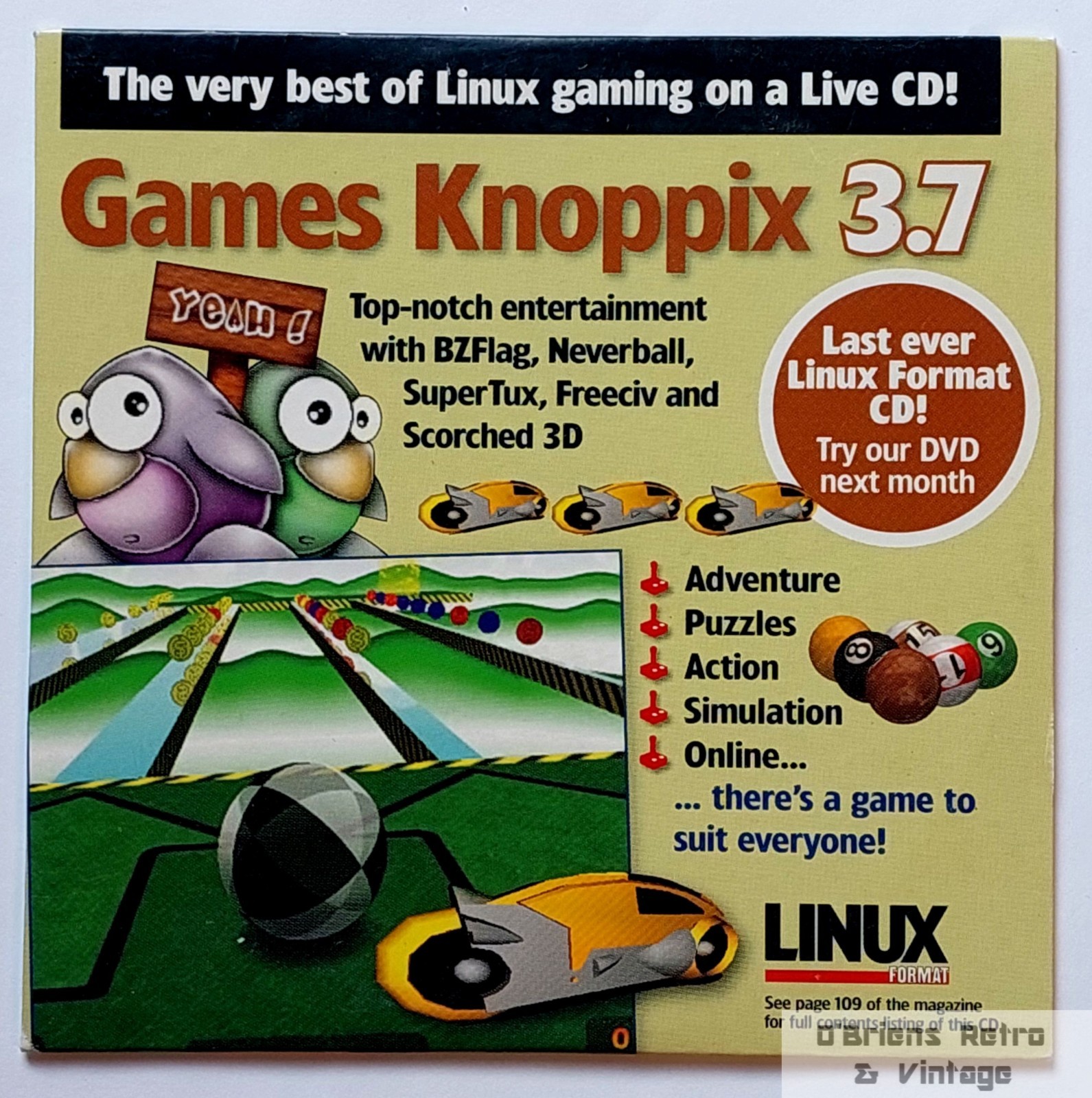 Games Knoppix 3.7 – Linux Live Gaming Distro – Linux Format Cover CD – Excellent