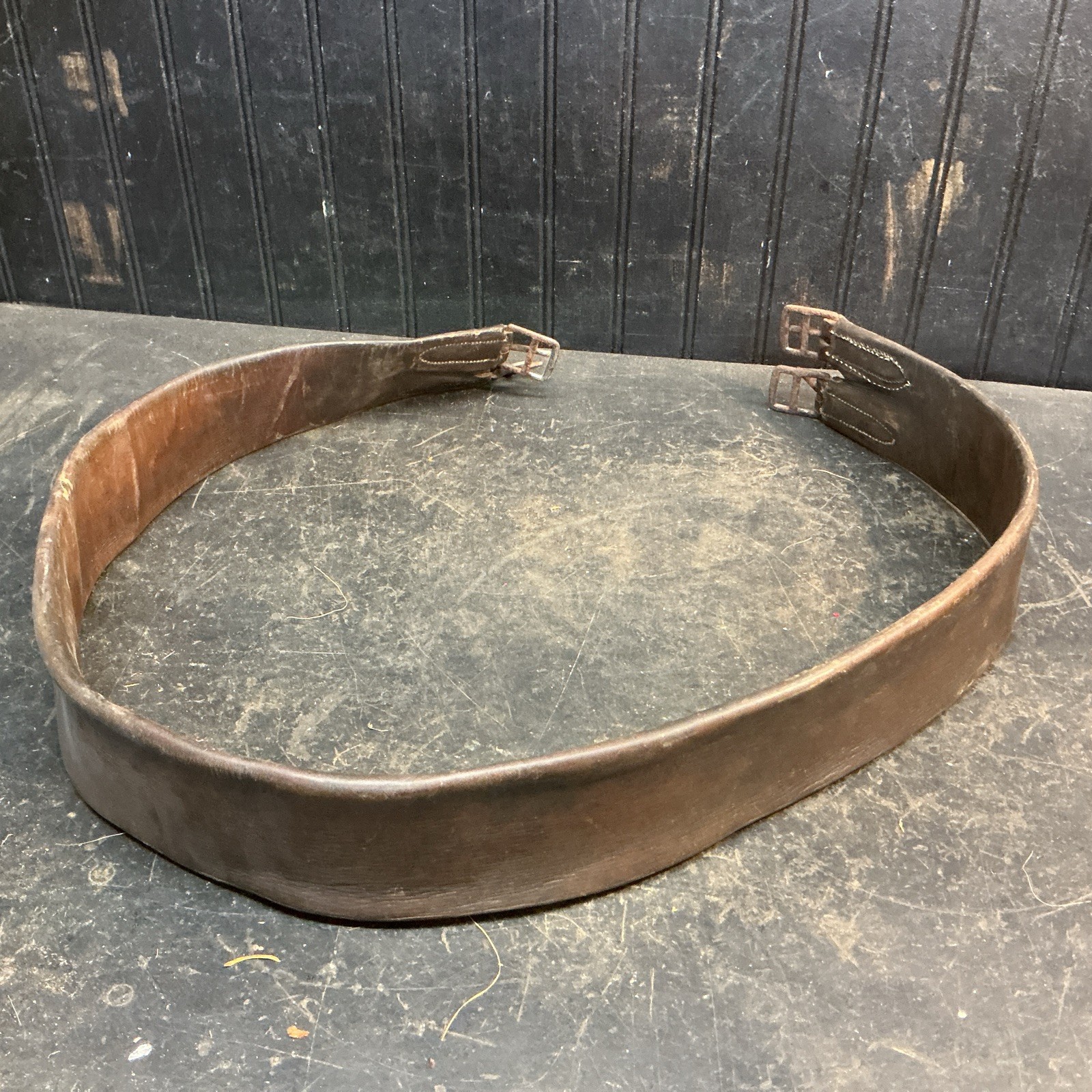 Western Cinch Horse  Tooled Leather Girth 48”End to End Free Shipping