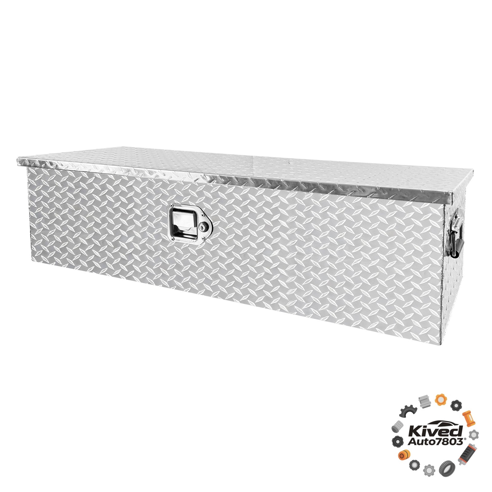 Silver 39"X13"X10" Aluminum Tool Box Truck Trailer RV Tool Storage Under Bed