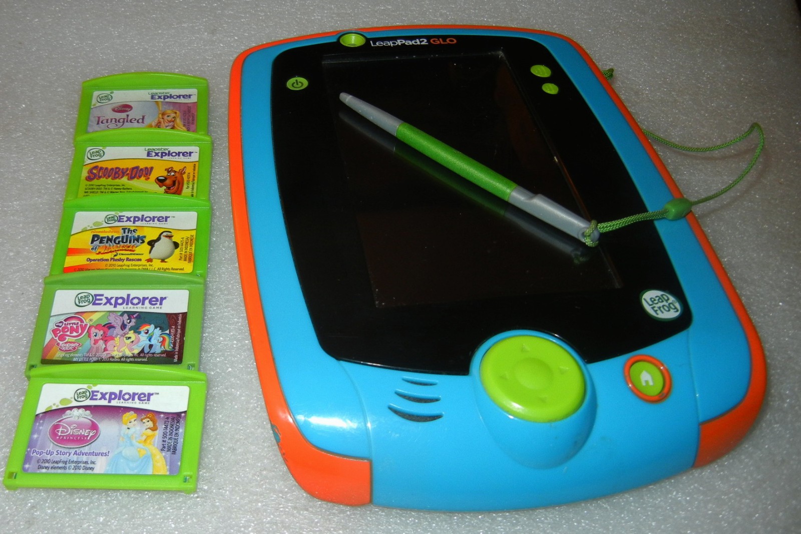 Leap Frog Leapfrog LeapPad2 GLO Leapster Explorer Game System + 5 Games  (LP-24)