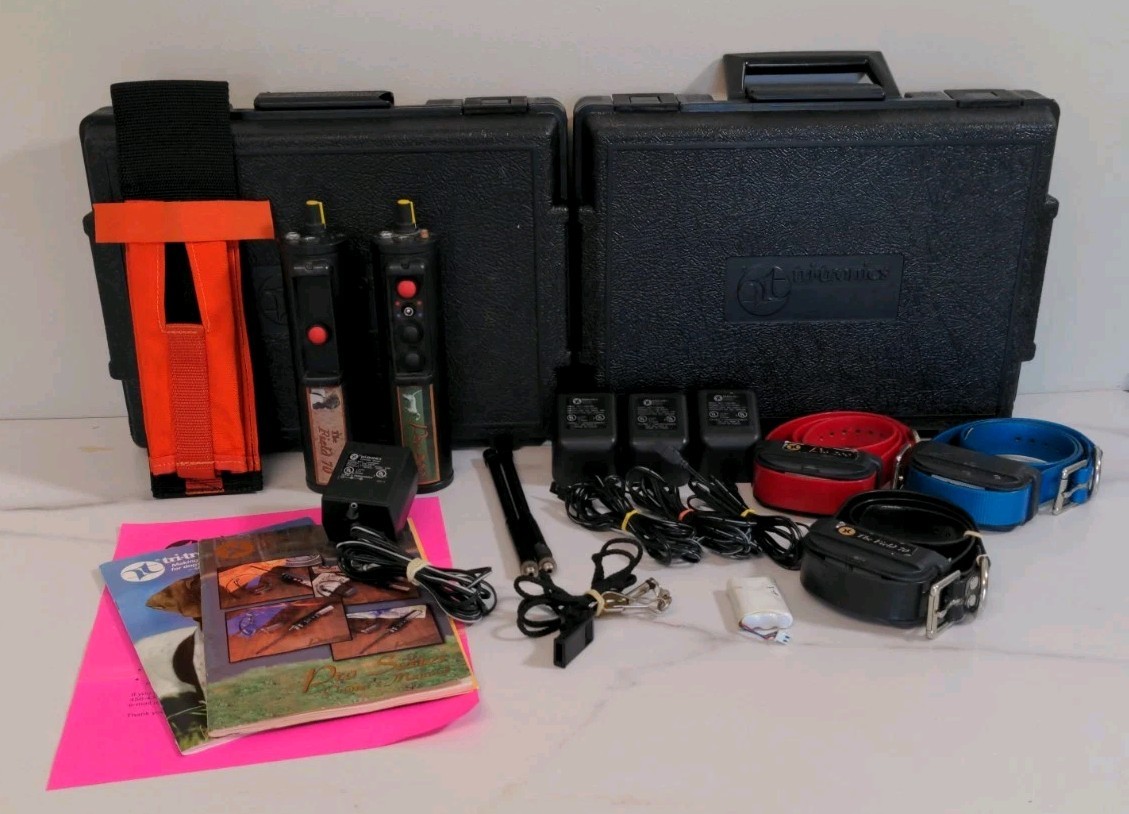 LOT Tri-Tronics Dog Training Collars Field 70 and Pro 200 UNTESTED parts/repair