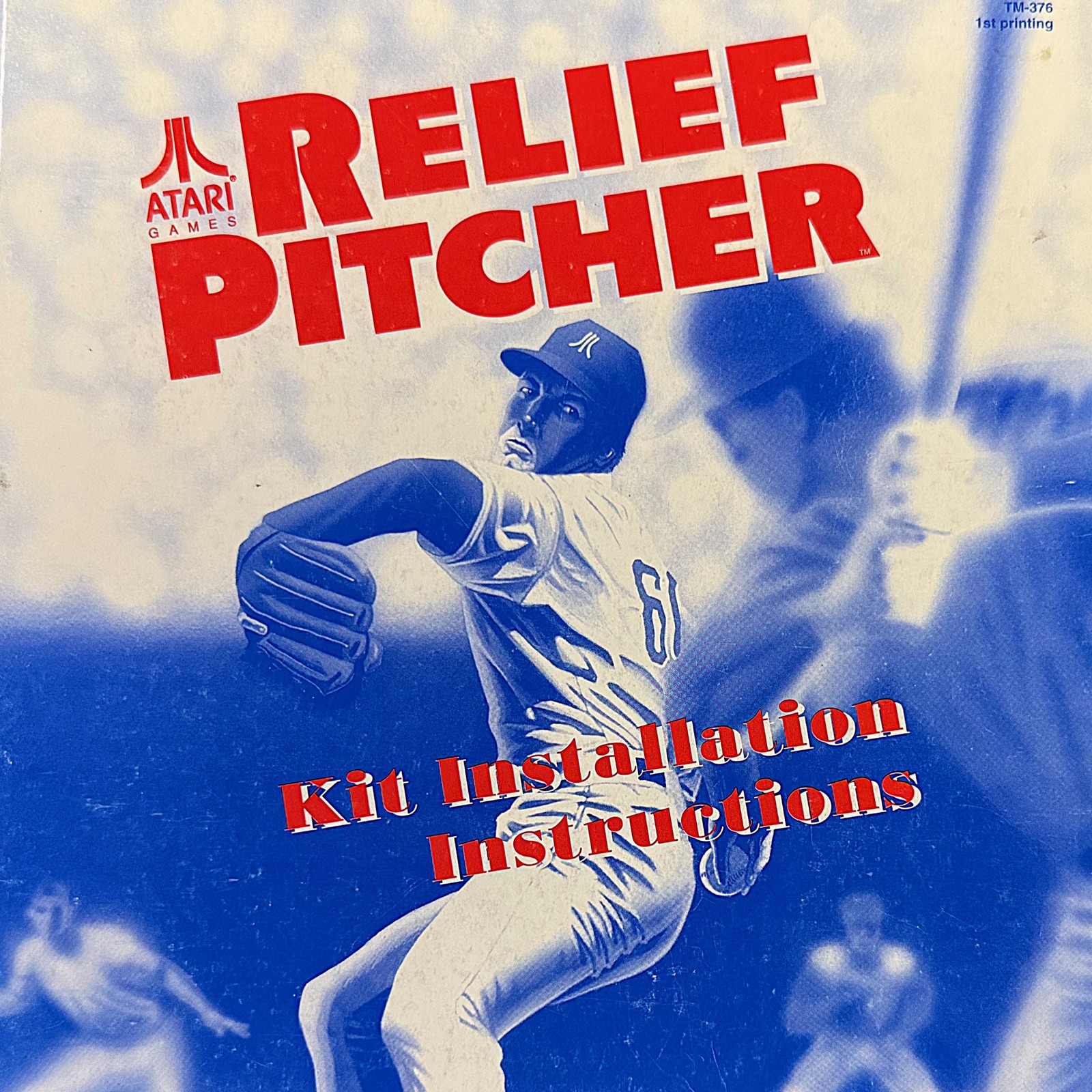 Atari Relief Pitcher KIT Installation Arcade Video Game Manual Parts ORIG