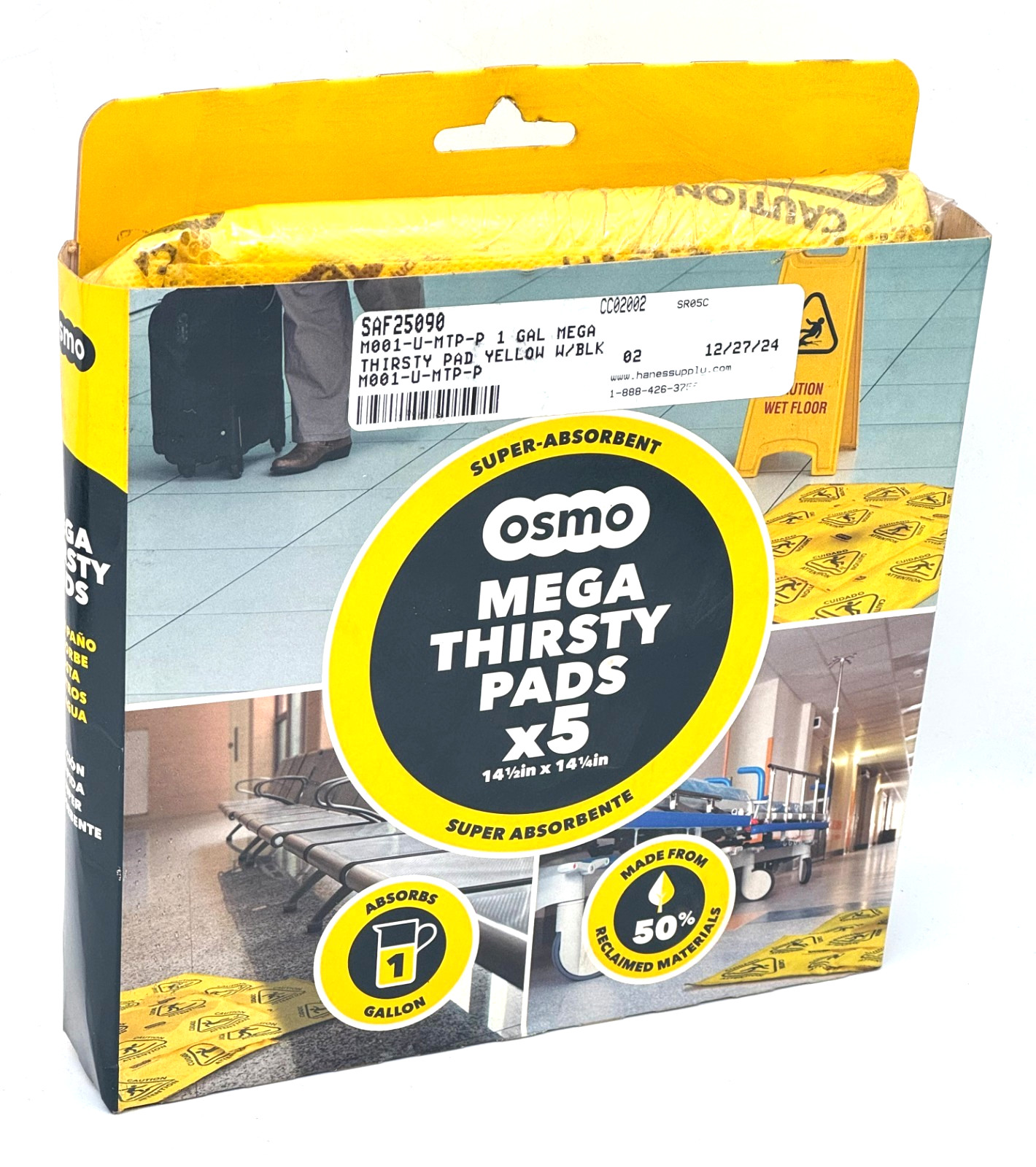 NEW OSMO Mega Thirsty Pads x5 14-1/2" x 14-1/2" Super Absorbent ~ Free Shipping