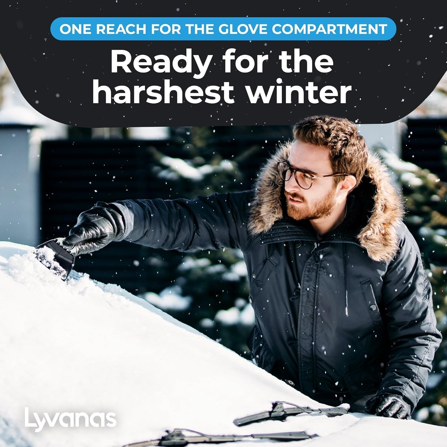 Heavy Duty Car Ice Scraper Snow Remover Windshield Ergonomic Handle
