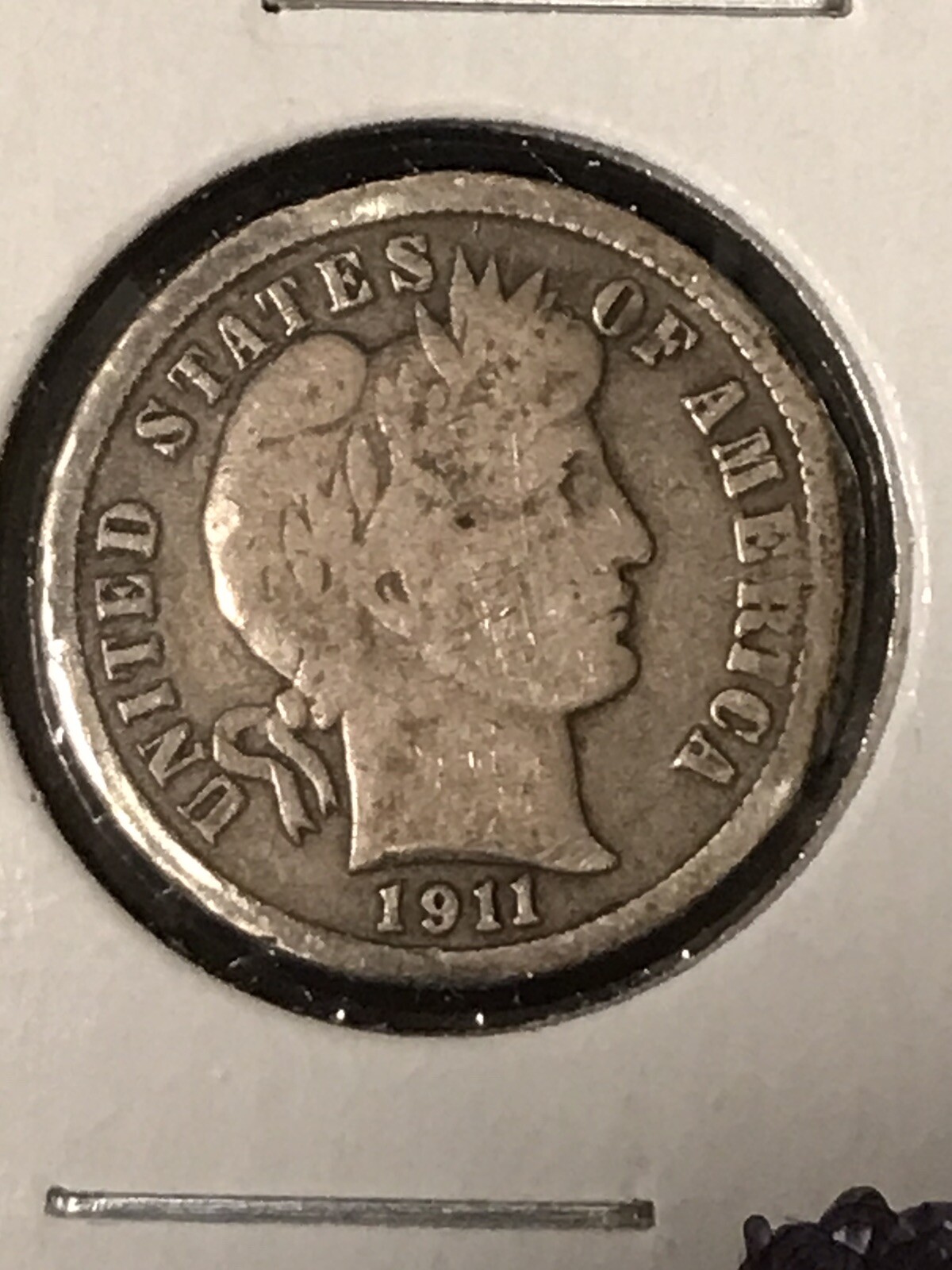 1911 Barber Dime   Nicer Grade and Eye Appeal