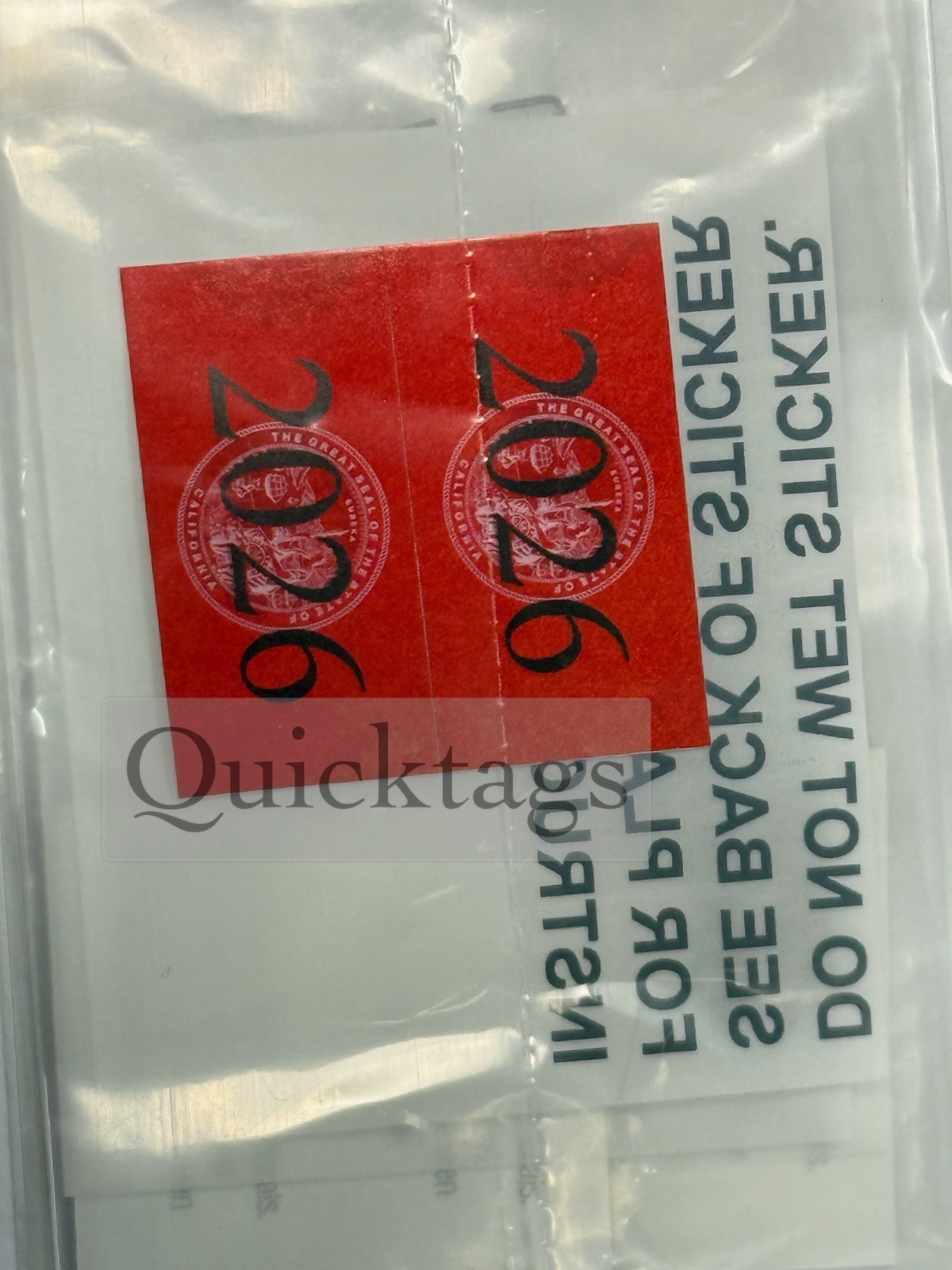 California DMV CVRA 2026 Sticker – RED | Commercial Vehicle Weight Decal 2026