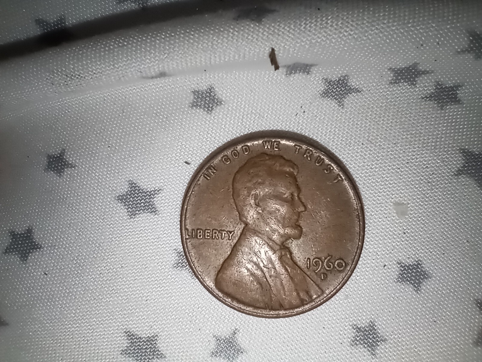 1960 Copper Penny Mint D. Stamp Error L In Liberty Against Rim