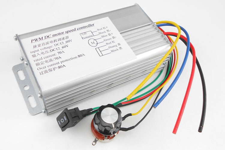 PWM DC motor forward and reverse speed regulator bidirectional 10-60V 70A