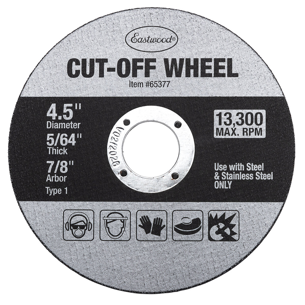 Eastwood 4.5 Inch x 5/64 Inch Metal Cut Off Wheel 7/8 Arbor 5 Pack