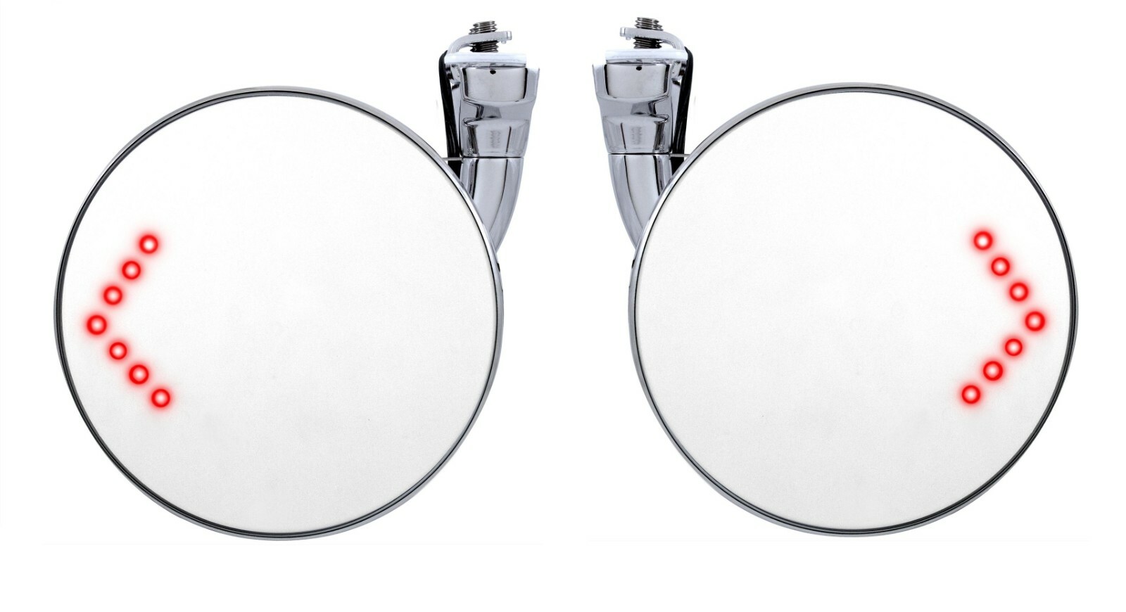 4" Peep Mirror with LED Turn Signals Car Truck Rat Rod Vintage Universal Pair