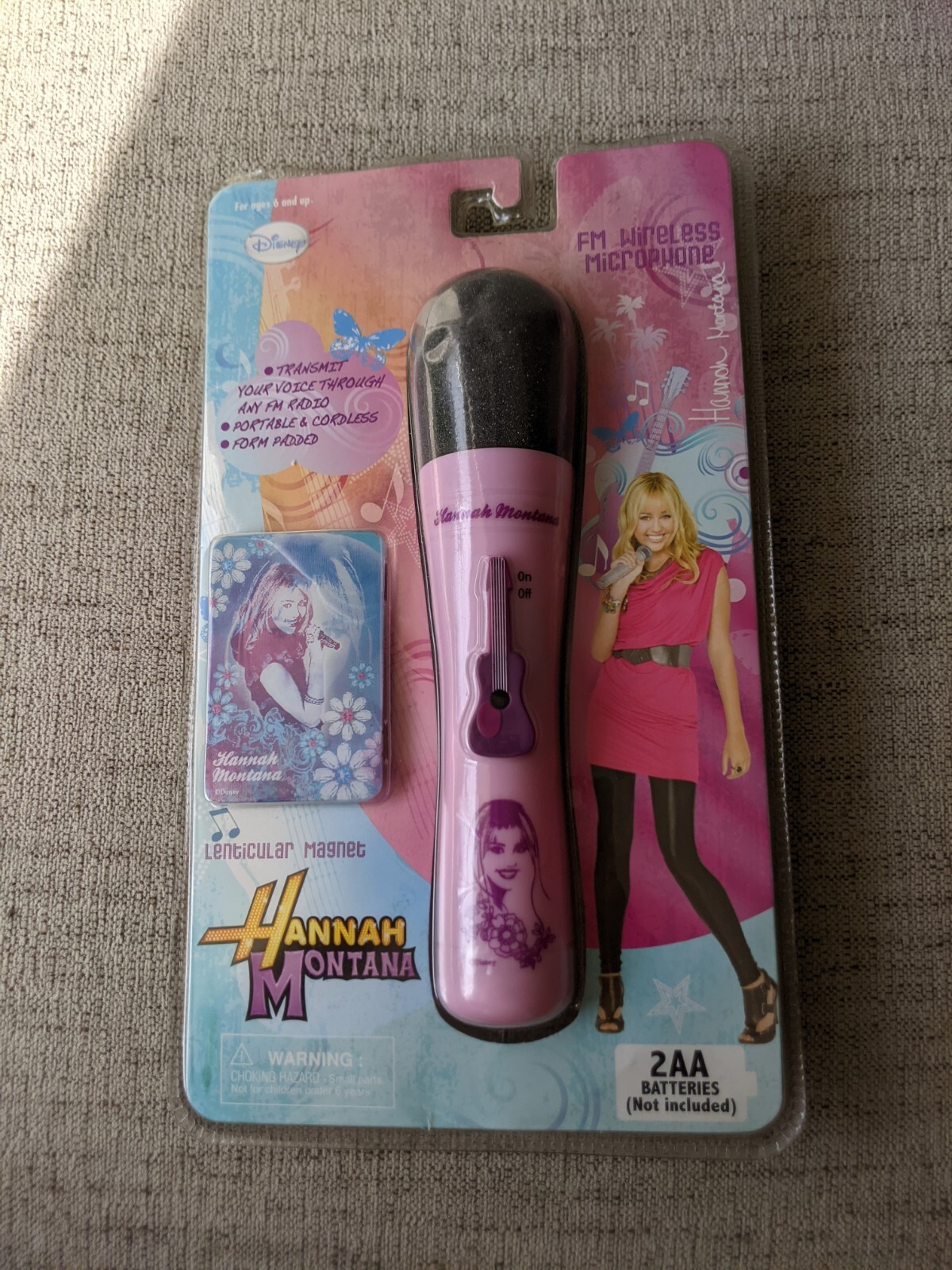 Disney HANNAH MONTANA FM Wireless Microphone & Hologram Card | NOS Mic