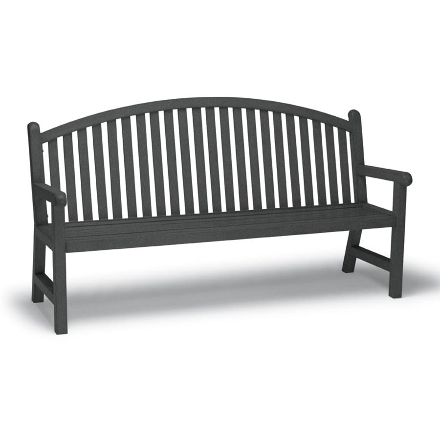 Wabash YO1213C Urbanscape Yorktown 6'L Arch Back Aluminum Bench, 61-72" wide,...