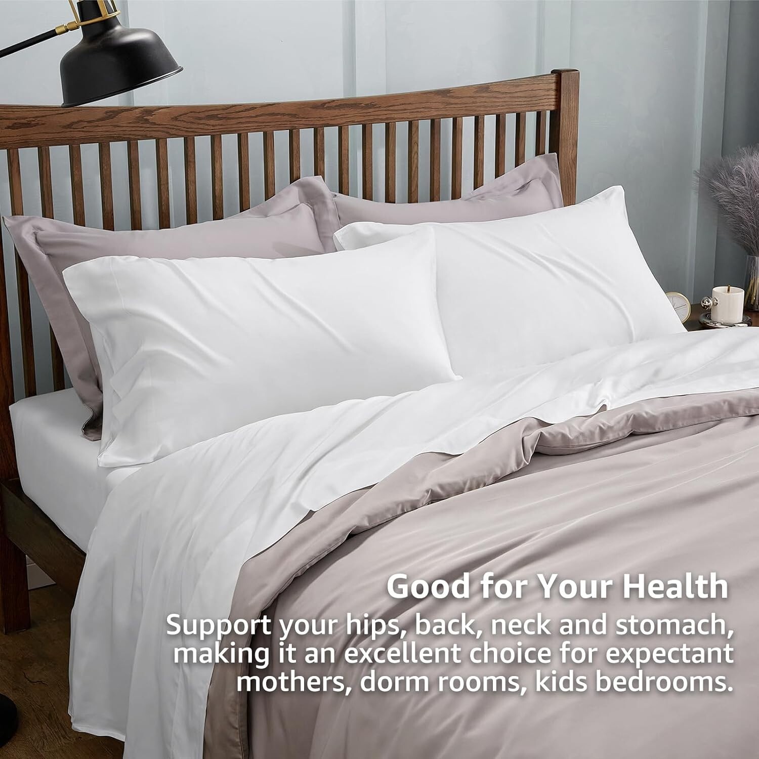 100% Organic Bamboo Pillowcases Set of 2 Standard Queen Size Oeko-Tex Bamboo Pil
