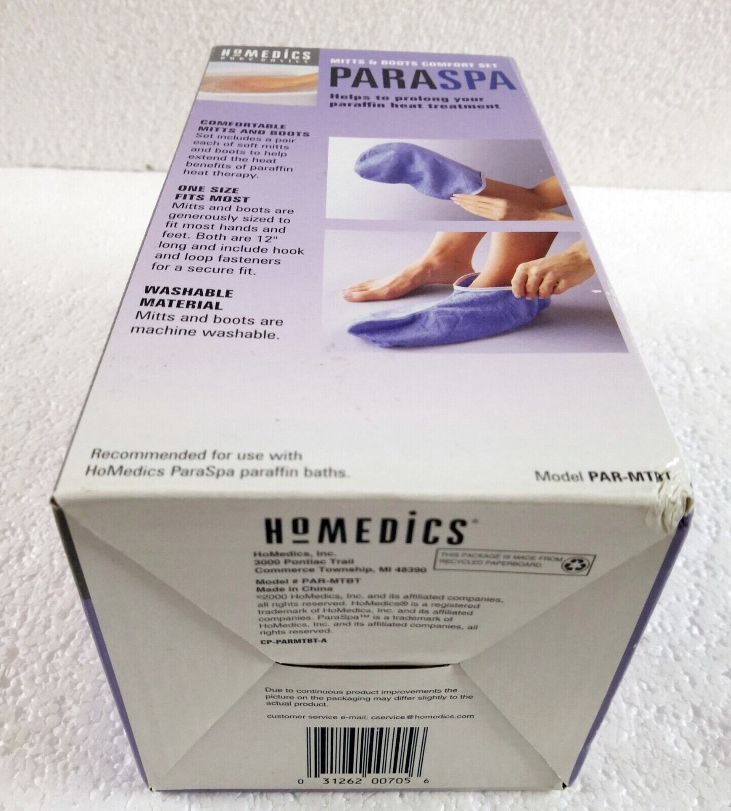 Homedics Body Basic Mitts & Boots Comfort Set for ParaSpa Model PAR-MTBT