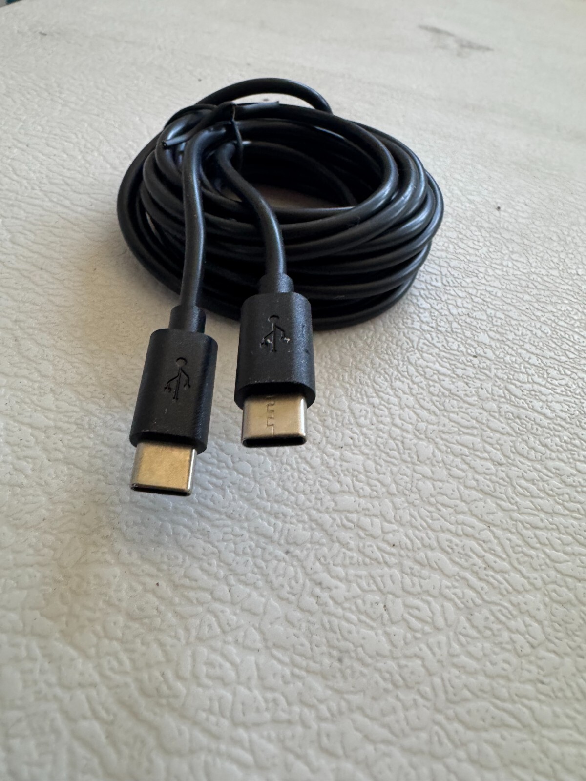 Unbraided USB-C To USB-C Fast Charger 70W Charging Data Sync Cable Black 10'
