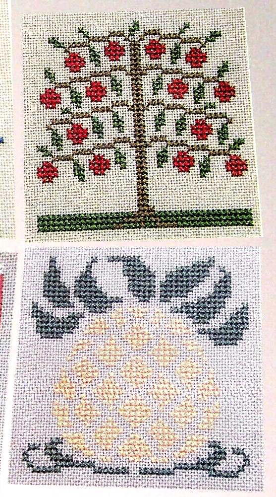 American Sampler Afghan 4 Parts Bag Designs Hummingbird CROSS STITCH PATTERNS