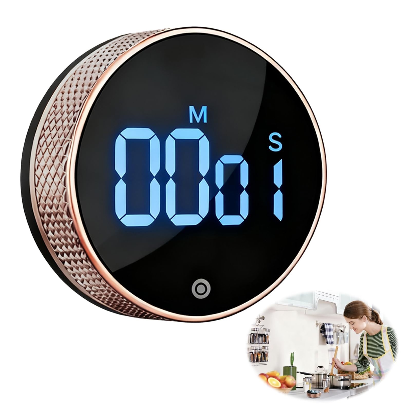 Digital Kitchen Timer, Magnetic Countdown Countup Visual Timer with Large LED...