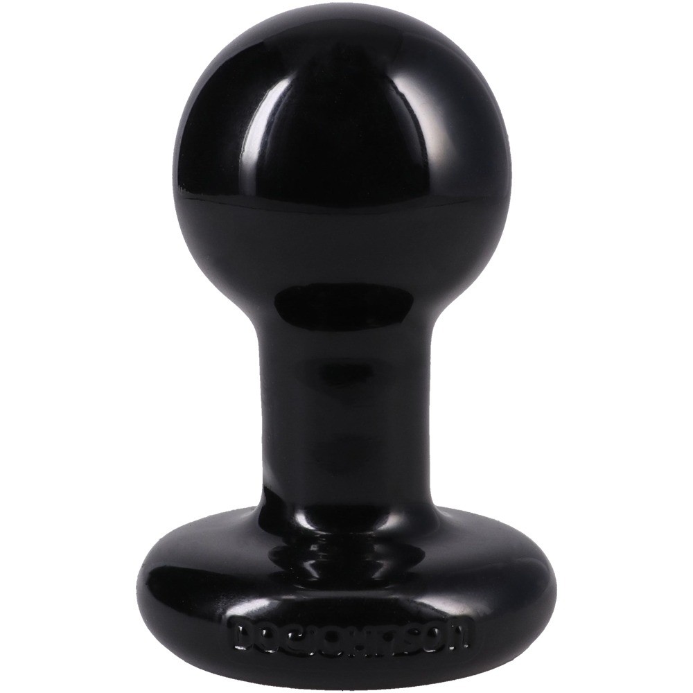 Round Butt Plug Large - Black