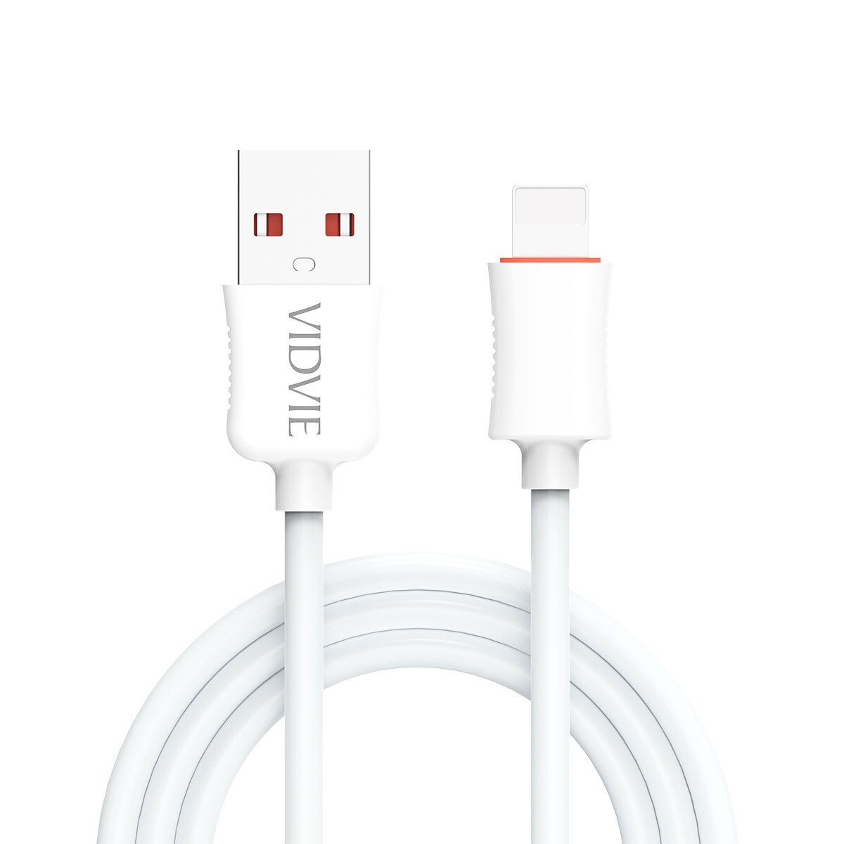 VIDVIE CB443 Cable Charger USB To iPhone 7ft Cord Long White
