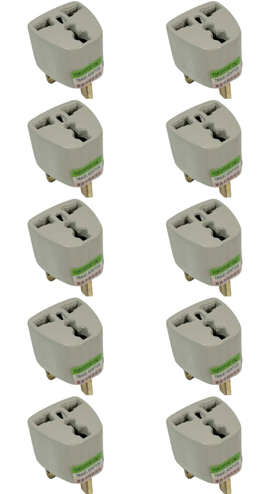 US to UK Standard Travel Adapter Hong Kong and Malaysia (LOT OF 10)
