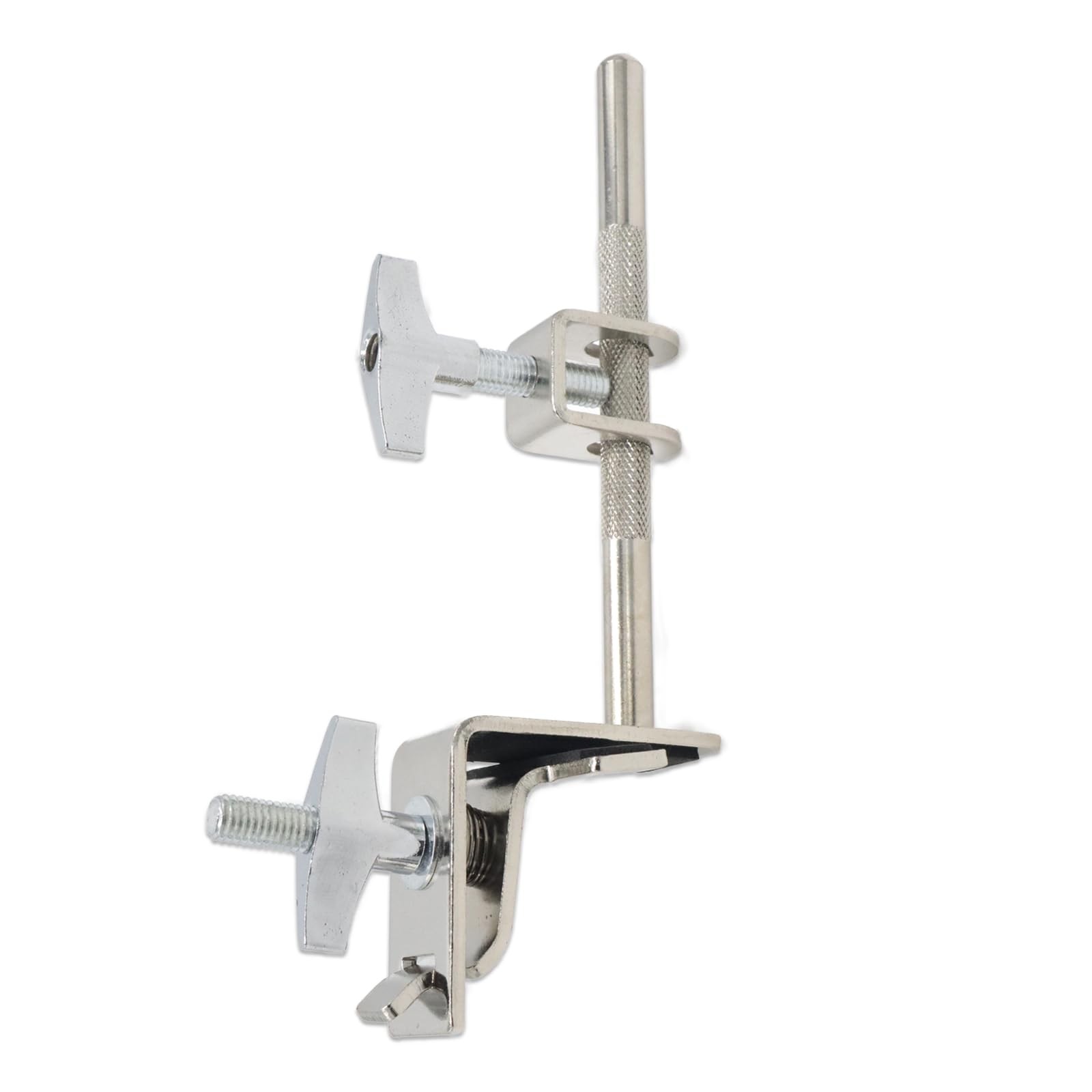 CashBeat Adjustable Drum Cowbell Mount, Silver Holder with Parallel Jaws