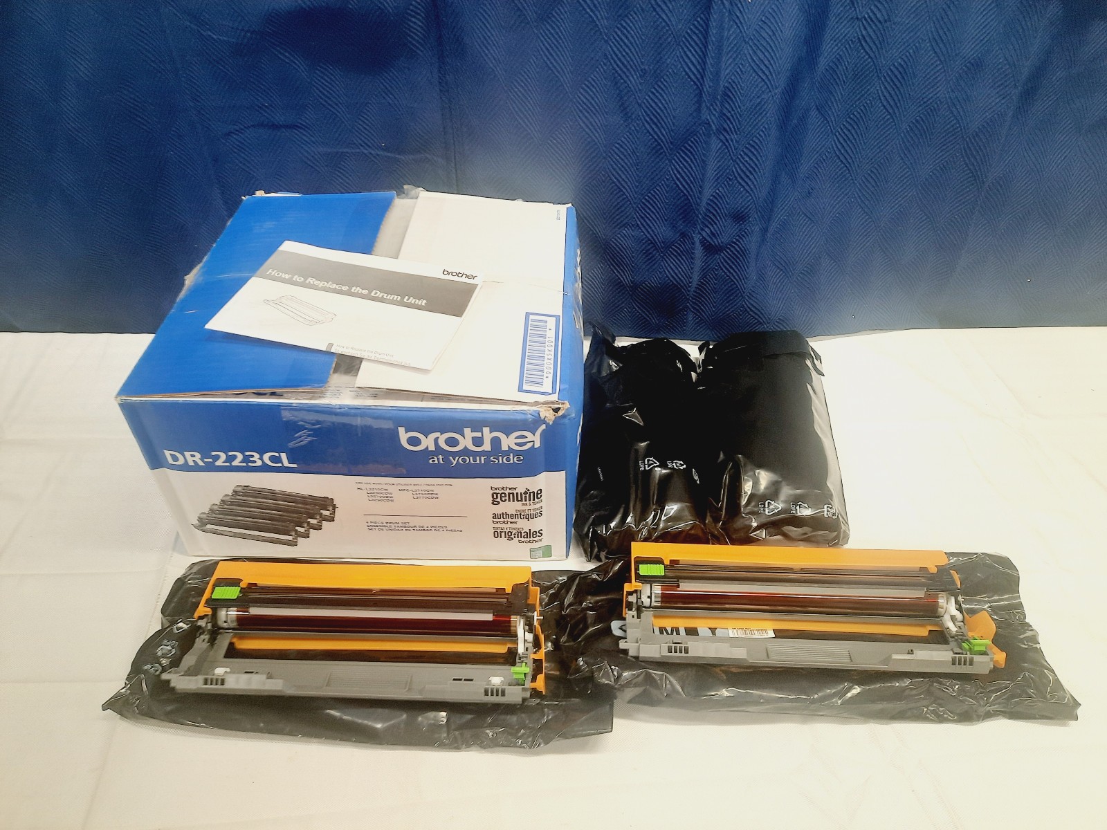 NEW GENUINE - BROTHER DR-223CL DRUM UNIT SET - 18,000 PAGES *2 Open Bags*