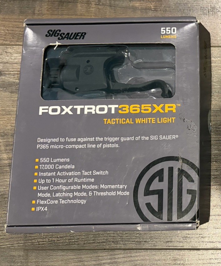 Sig Sauer FOXTROT365XR 550 Lumen Tactical White Light Sig P365 SOF365X1