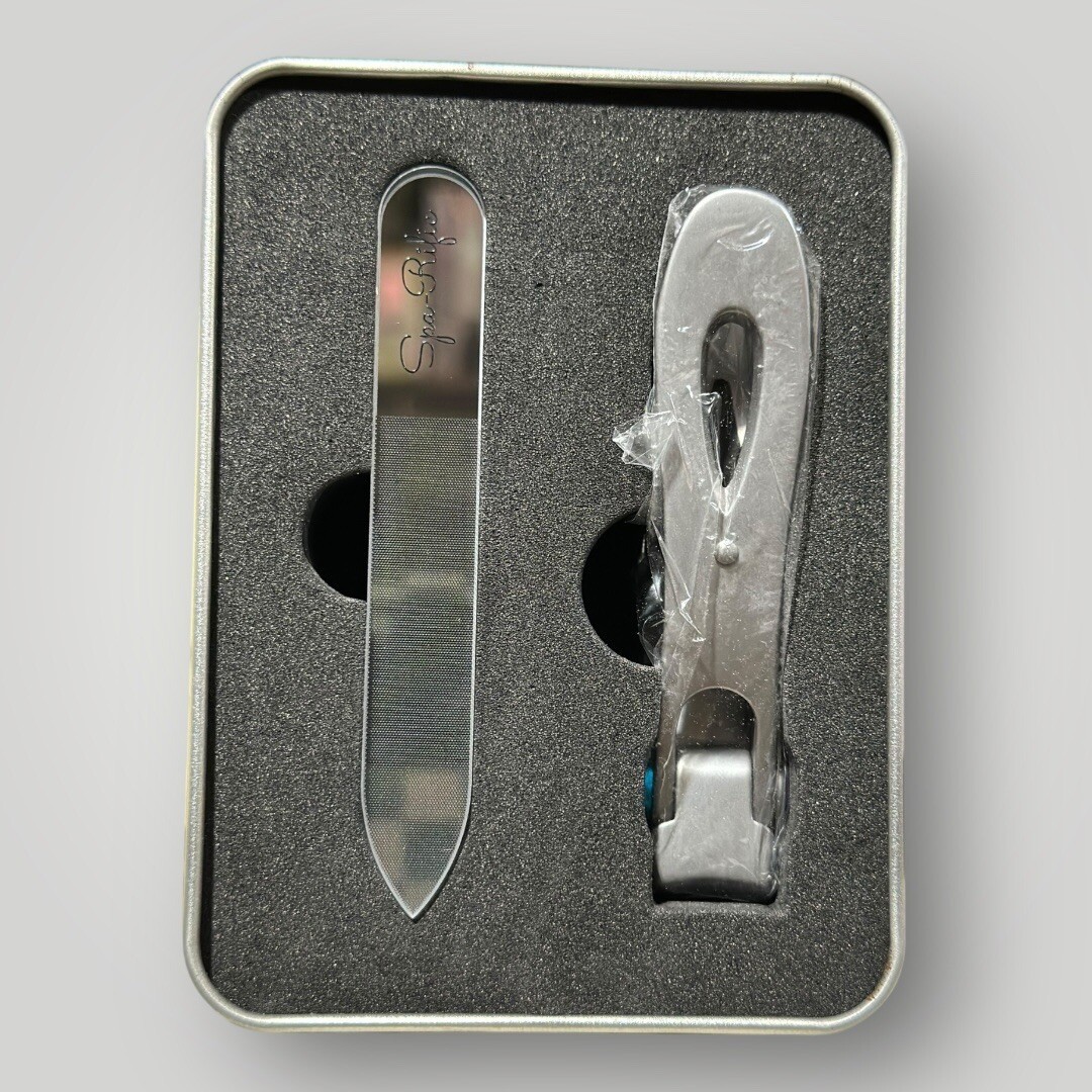 Spa-Rific Ergonomic Nail & Toenail Clipper Set with Glass Nail File