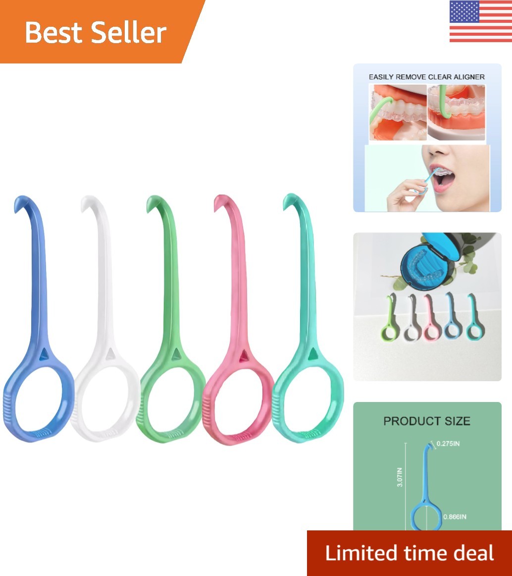 Versatile 5 Color Aligner Remover Kit - Gentle Tool for Braces & Retainers