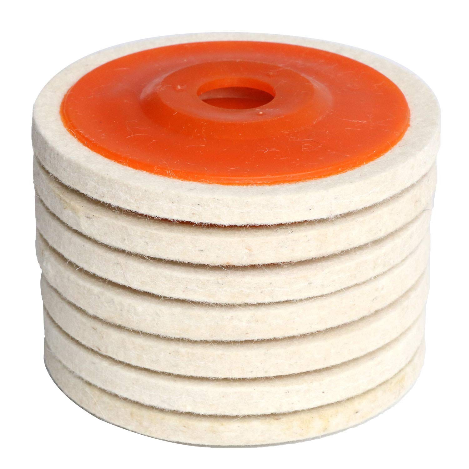4.5" x 7/8" Inch Wool Felt Disc Polishing Buffing Wheel Pad 4.5 inch 7pcs