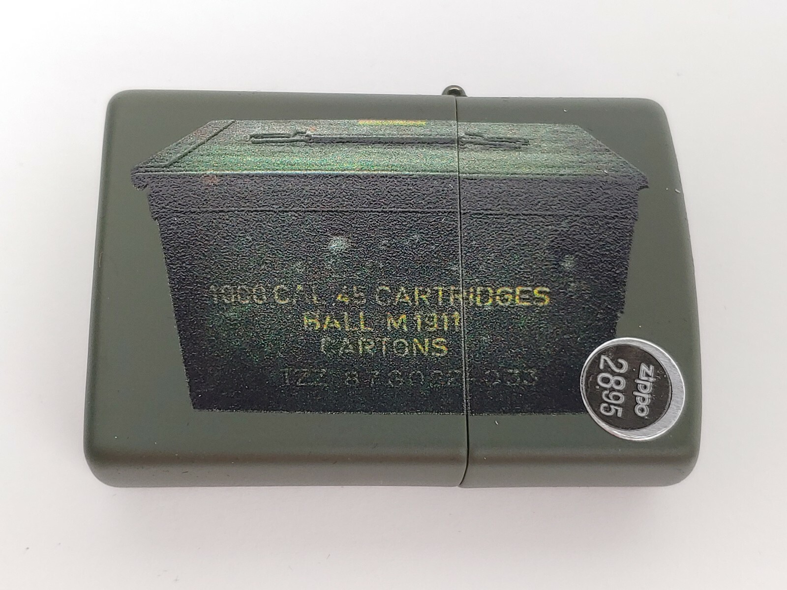 ZIPPO 221 AMMO CRATE Green Matte Lighter - NOV (K) 2021 - NEW/Never Fired!