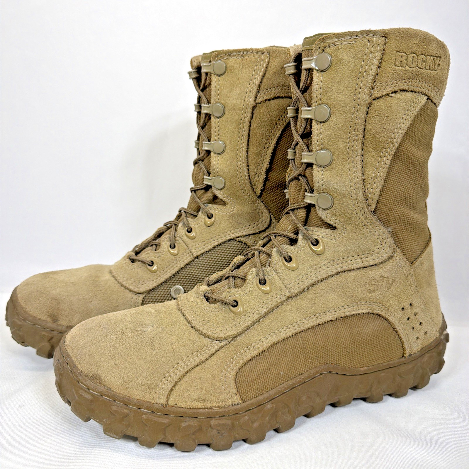 Rocky Sv2 Special Ops Boots Mens 9 M Suede Tactical Combat Military Vibram Tan