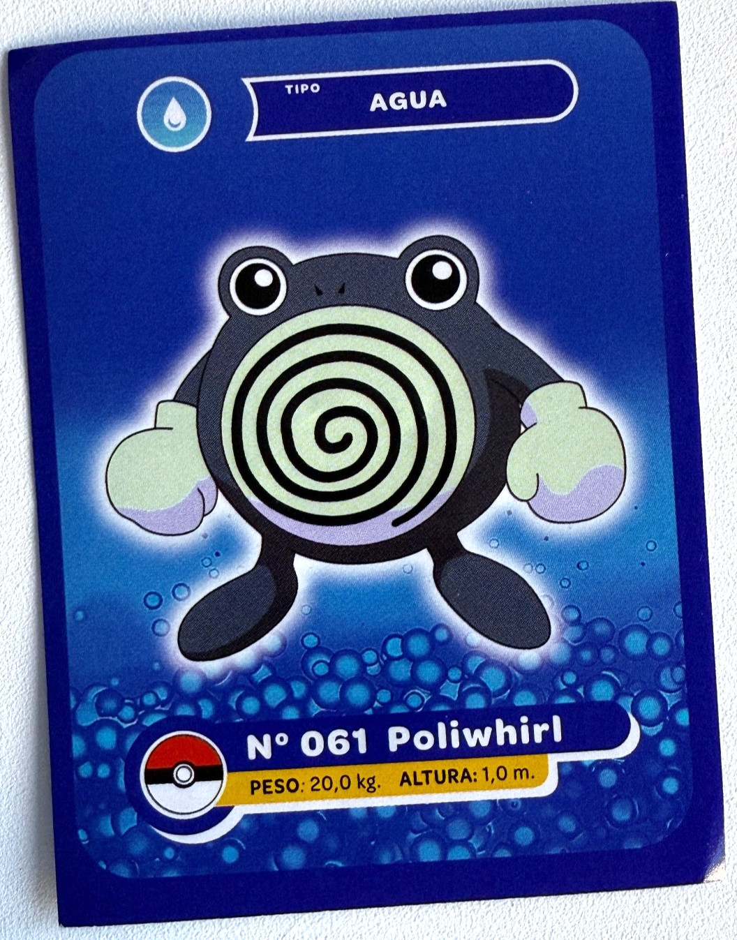 Pokémon Kanto & Johto - Full House -  Sticker - AGUA Poliwhirl -  061