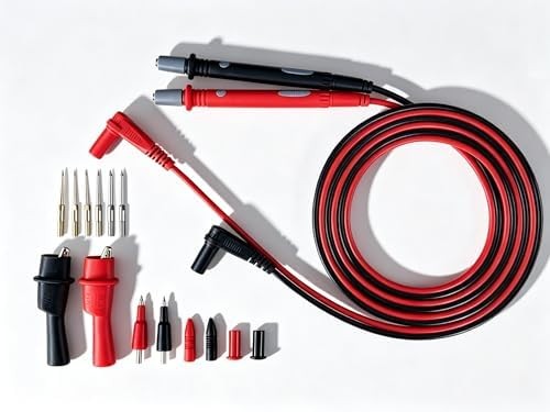 Professional Multimeter Test Leads Kit,Extra-Long Silicone Meter Leads 1000V 20A