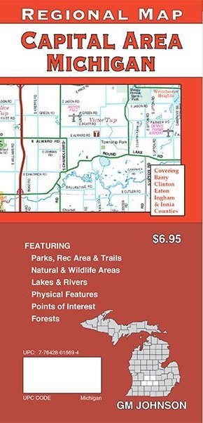 Regional Map of Capital Area of Michigan, by GMJ Maps
