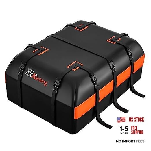 Car Rooftop Cargo Carrier Bag,  22 Cubic Feet Waterproof Tear-Resistant Car