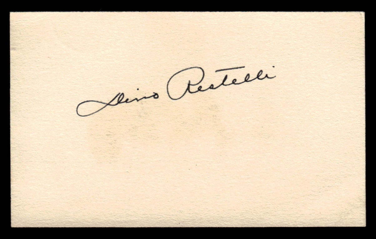 Dino Restelli Pirates Baseball Signed Cut Auto *TT144